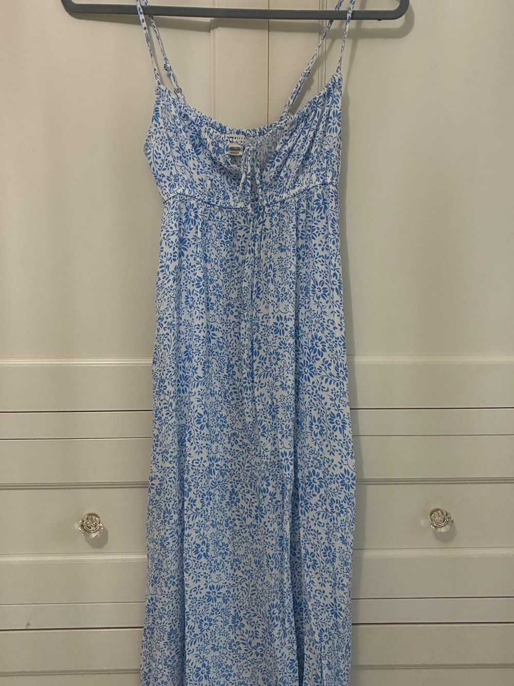 Billabong Blue and White Floral Sundress